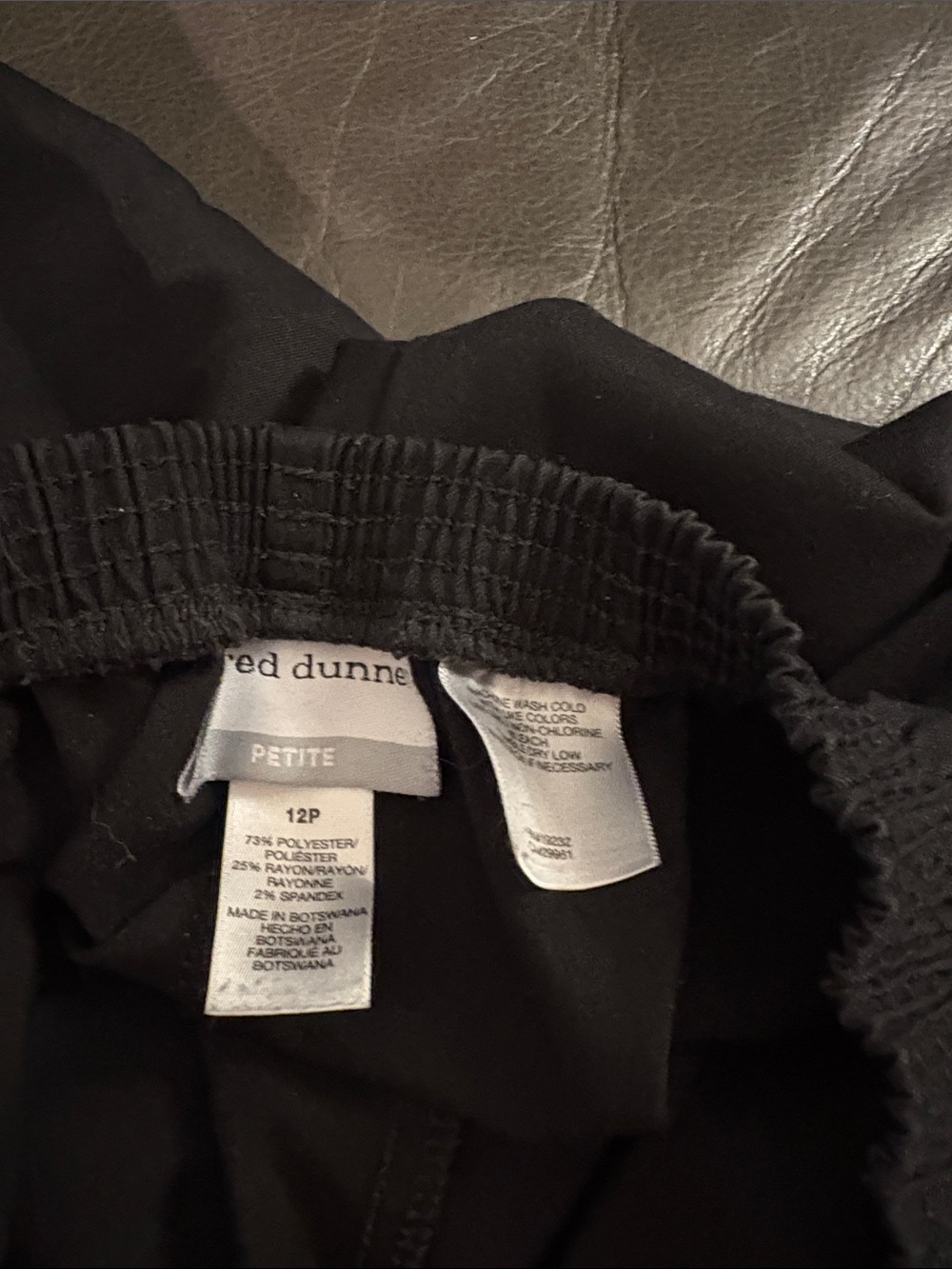 Alfred Dunner Black Petite Elastic Waist Trousers
